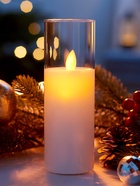 Светодиодная свеча «Белая», 16×5.5 см, от батареек AAx2, свечение тёплое белое - Фото 1