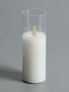 Светодиодная свеча «Белая», 16×5.5 см, от батареек AAx2, свечение тёплое белое - Фото 3