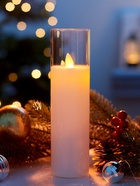 Светодиодная свеча «Белая», 20×5.5 см, от батареек AAx2, свечение тёплое белое - Фото 4