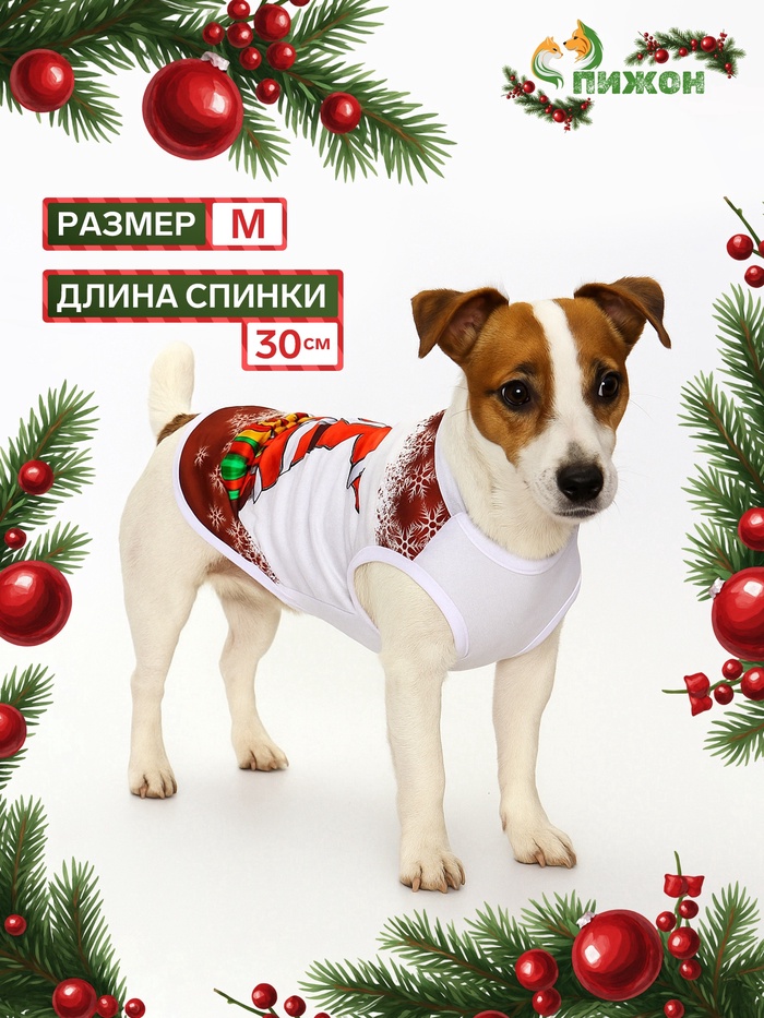 Майка «Респект», размер M (ДС 30, ОШ 30, ОГ 40 см), красная - Фото 1