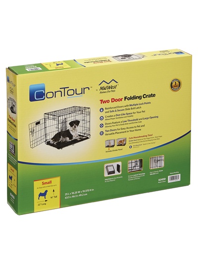 Клетка MidWest Contour для собак 63×46×49 см, 2 двери