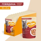 Влажный корм Мнямс На каждый день Кусочки в соусе с говядиной для крупных кошек 85 г - Фото 4