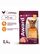 Сухой корм AWARD Urinary для взрослых кошек, профилактика мочекаменной болезни, курица/клюква/цикорий 400 г - Фото 1