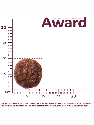 Сухой корм AWARD Urinary для взрослых кошек, профилактика мочекаменной болезни, курица/клюква/цикорий 400 г