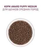 Сухой корм AWARD для щен. от 1 мес, бер-х и кор-х сук ср. пород с инд/кур/морковь 12кг - Фото 5