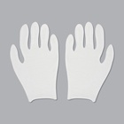 Перчатки хлопковые, набор 12 пар, размер L, белые - Фото 2