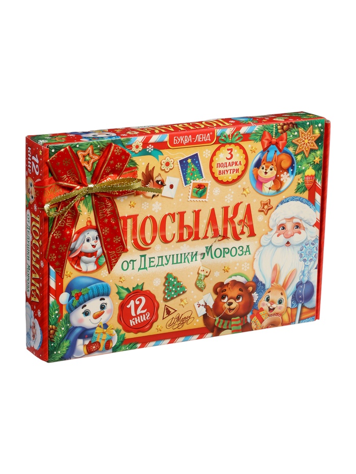 УЦЕНКА Подарок на Новый год для детей «Посылка от Дедушки Мороза», большой новогодний подарочный набор книг 12 шт., письмо деду морозу, адвент - брод�... - Фото 1