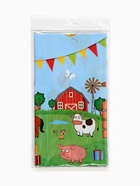 Посуда одноразовая бумажная на 10 персон (стакан, тарелка, скатерть), Синий трактор - Фото 3