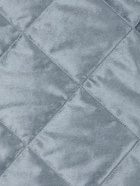 Покрывало 1.5-спальное «Этель» Silk velvet, 120×200±5 см, серо-голубое, велюр - Фото 5
