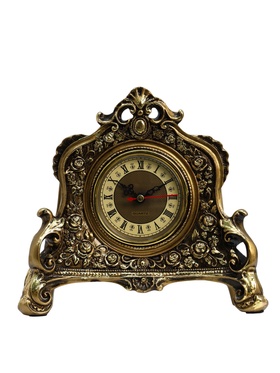 УЦЕНКА Часы настольные интерьерные каминные, 21×19 х 6.5 см, d=7 см, золото