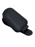 Держатель для очков автомобильный, кожаный, черный - Фото 3