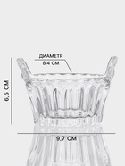 Икорница «Ведёрко», 120 мл, 9.7×8.4×6.5 см, стекло, прозрачная - Фото 2