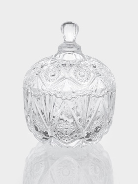 Сахарница «Льдинка», 80 мл, 6.5×9 см, стекло, прозрачная