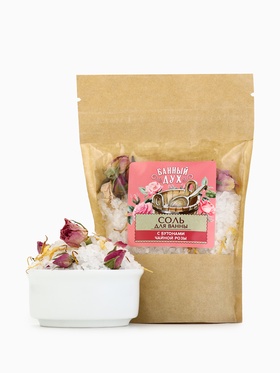 Соль для ванны с бутонами роз, 150 г, Банный дух