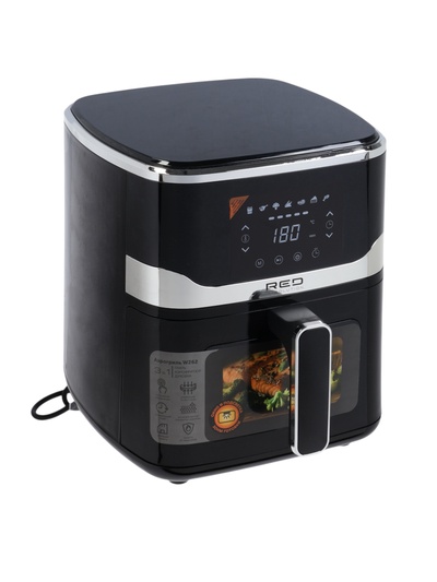 Аэрогриль RED SOLUTION W262, 1500 Вт, 5 л, 80-200°С, 7 программ, сенсорное управление, чёрный