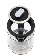 Чайник электрический RED SOLUTION G104, 1.7 л, 2200 Вт, стекло, съёмная крышка, серый 10905608 - фото 16844173