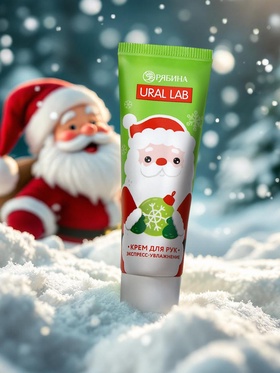 Крем для рук экспресс-увлажнение «Милый Дед Мороз», 30 мл, URAL LAB (комплект 4 шт)