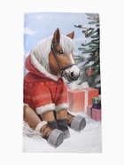 Набор кухонных полотенец «Доляна. Лошадь и Дед Мороз»: 35×60 см-2 шт., 100% хлопок, рогожка, 160 г/м² - Фото 8