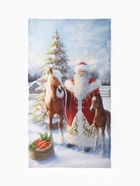 Набор кухонных полотенец «Доляна. Лошадь и Дед Мороз»: 35×60 см-2 шт., 100% хлопок, рогожка, 160 г/м² - Фото 9