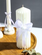 Свечи свадебные «Большая любовь» набор 3 шт. (20.5 см и 2 шт. по 22 см), белый - Фото 2
