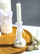 Свечи свадебные «Большая любовь» набор 3 шт. (20.5 см и 2 шт. по 22 см), белый - Фото 3