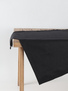 Простыня для бани «Этель» Linen, 140×100 см, лён 100%, чёрная