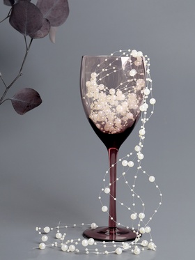 Гирлянда для декора из бусин, айвори - крем