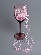 Гирлянда для декора из бусин, розовая 10880452