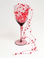 Гирлянда для декора из бусин, красная 10880453