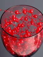 Гирлянда для декора из бусин, красная 10880453