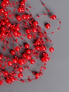 Гирлянда для декора из бусин, красная 10880453