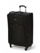 УЦЕНКА Чемодан на колёсах маленький 97 л (L), на молнии, с увеличением, кодовый замок, 4 колеса, чёрный - Фото 2