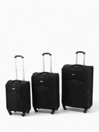 УЦЕНКА Чемодан на колёсах маленький 97 л (L), на молнии, с увеличением, кодовый замок, 4 колеса, чёрный - Фото 12