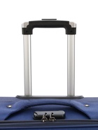 УЦЕНКА Чемодан на колёсах маленький 97 л (L), на молнии, кодовый замок, 4 колеса, синий - Фото 6