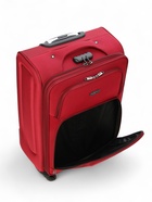 Чемодан на колёсах маленький 72 л (M), на молнии, с увеличением, кодовый замок, 4 колеса, красный - Фото 11