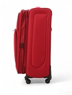 УЦЕНКА Чемодан на колёсах маленький 97 л (L), на молнии, с увеличением, кодовый замок, 4 колеса, красный - Фото 4