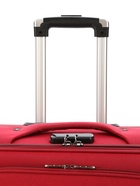 УЦЕНКА Чемодан на колёсах маленький 97 л (L), на молнии, с увеличением, кодовый замок, 4 колеса, красный - Фото 6