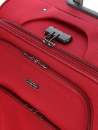 УЦЕНКА Чемодан на колёсах маленький 97 л (L), на молнии, с увеличением, кодовый замок, 4 колеса, красный - Фото 8