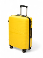 УЦЕНКА Чемодан на колёсах маленький 75 л (M), на молнии, кодовый замок, 4 колеса, жёлтый - Фото 2