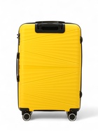УЦЕНКА Чемодан на колёсах маленький 75 л (M), на молнии, кодовый замок, 4 колеса, жёлтый - Фото 4