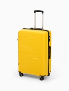УЦЕНКА Чемодан на колёсах маленький 111 л (L), на молнии, кодовый замок, 4 колеса, жёлтый - Фото 2
