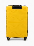 УЦЕНКА Чемодан на колёсах маленький 111 л (L), на молнии, кодовый замок, 4 колеса, жёлтый - Фото 4