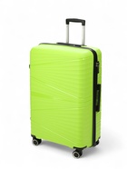 УЦЕНКА Чемодан на колёсах маленький 111 л (L), на молнии, кодовый замок, 4 колеса, зелёный - Фото 2