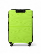 УЦЕНКА Чемодан на колёсах маленький 111 л (L), на молнии, кодовый замок, 4 колеса, зелёный - Фото 4