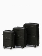 Чемодан на колёсах средний 75 л (М), на молнии, кодовый замок, чёрный - Фото 12