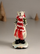 Фигурка полистоун «Медведь в полосатом свитере и шарфе», 7×6.5×16 см, МИКС - Фото 2