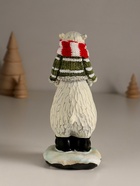 Фигурка полистоун «Медведь в полосатом свитере и шарфе», 7×6.5×16 см, МИКС - Фото 4