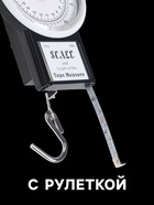 Весы-безмен механические, до 22 кг, цена деления 250 г, чёрные - Фото 2