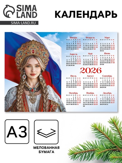 Календарь 2026 «Патриотический», А3