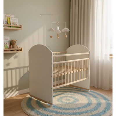 Кровать детская Беллучи ECO / Bellucci Колесо - Качалка, белый